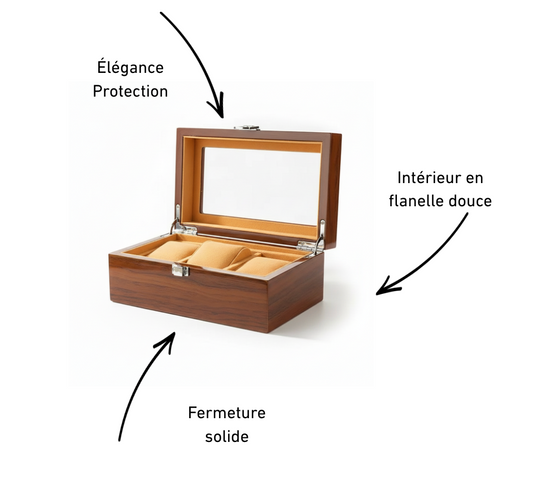 Boîte à Montre - Gardien du Temps Ébène™ Collection 3